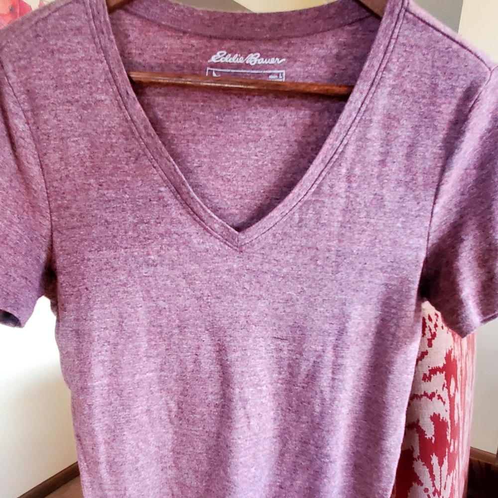 V-neck t-shirt Eddie Bauer brand